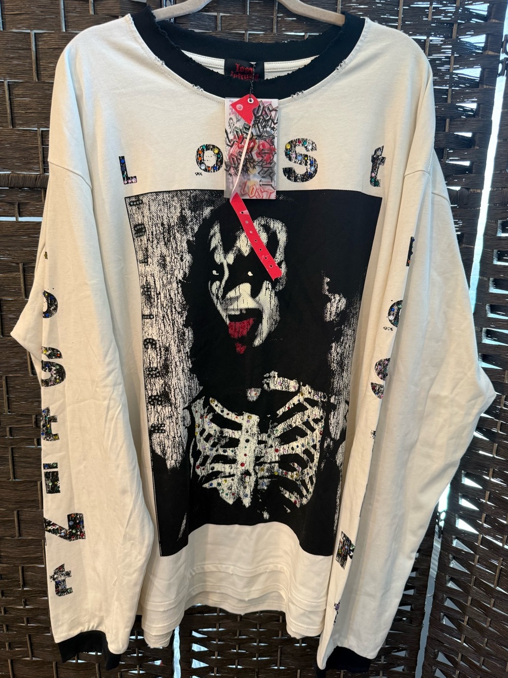 NWT SZ XXXL Lost IntricacyWhite Kiss of Monroe Longsleeve